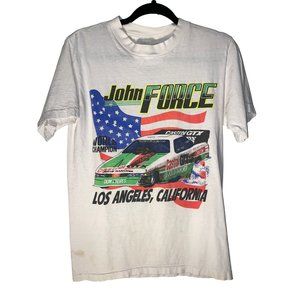 Vintage John Force Racing Shirt NHRA Drag Racing 1990s